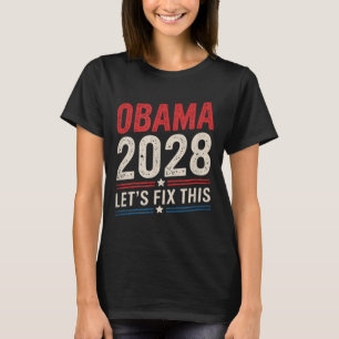 Camiseta Obama Vintage Retro Patriótico 2028 Prote Política