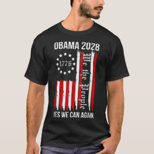 Camiseta Obama Vintage Retro Patriótico 2028 Prote Política