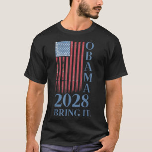 Camiseta Obama Vintage Retro Patriótico 2028 Prote Política