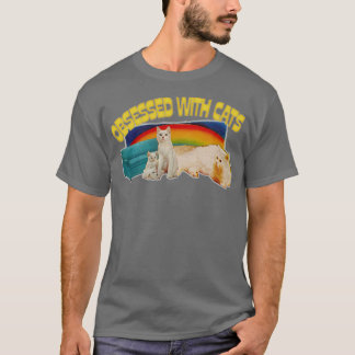 Camiseta Obcecado Com Gpresente De Gato De Gato De Estilo R