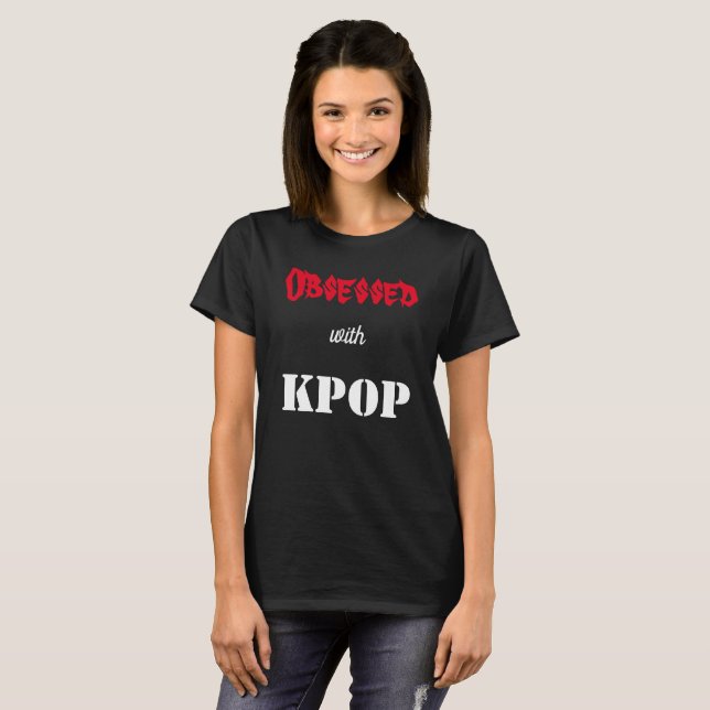 Camiseta Obcecado com o KPOP (Frente Completa)