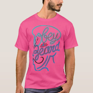 Camiseta Obedeça à tipografia da barba à moda