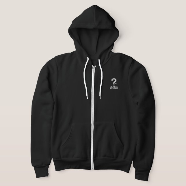 Camiseta Obedeça Menos. Pergunta Mais - Design de citação r (Postura )