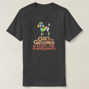 Camiseta Obedeça O Poodle Do Arco-Íris