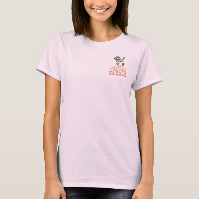 Camiseta Obedeça O Poodle Do Arco-Íris Grossista Dois Lados (Frente)