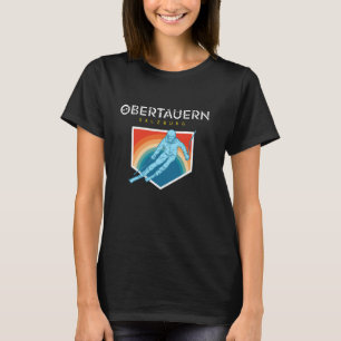 Camiseta Obertauern Salzburgo Áustria Retro Presente Esqui