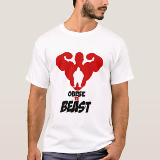 Camiseta Obeso ao poder da malhação do animal às pessoas
