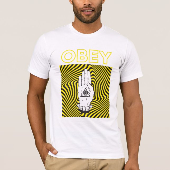 Camiseta Obey Brainwash Mente Controle Illuminati Olho De M (Frente)