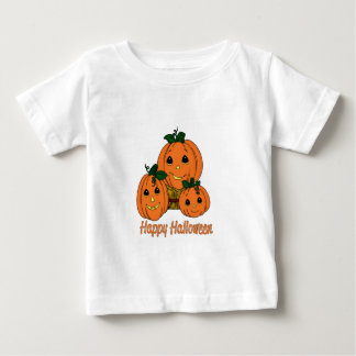 Camiseta Objectivas triplas felizes da abóbora do Dia das