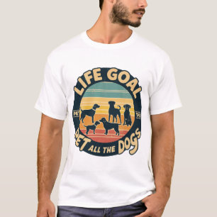 Camiseta Objetivo de Vida Acariciar Todos os Cachorros Cópi