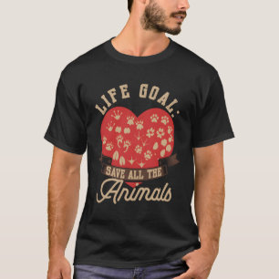 Camiseta Objetivo de Vida Salvar Todos os Animais Adoção Sa