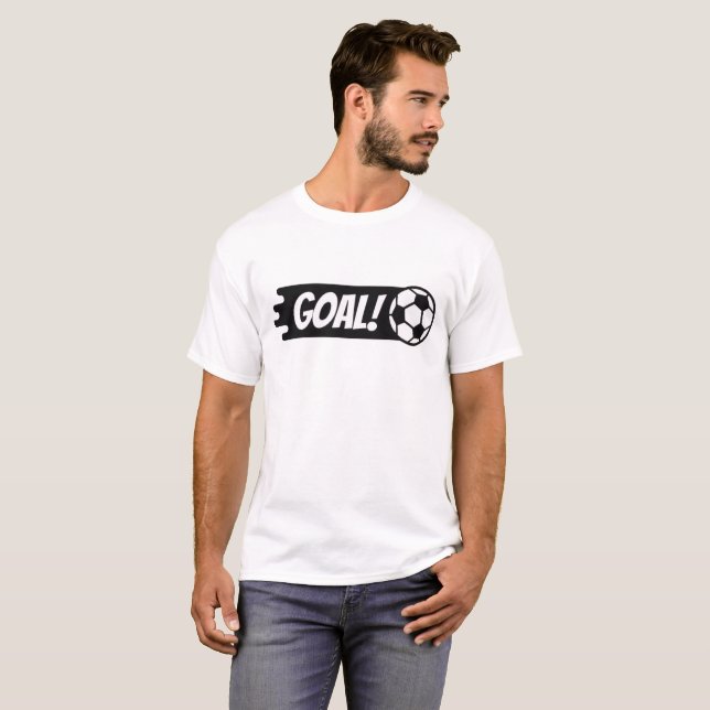 Camiseta Objetivo! Velocidade da Bola de Futebol (Frente Completa)