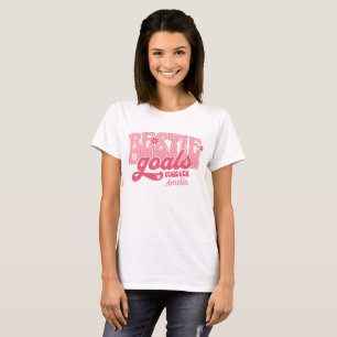 Camiseta Objetivos da Melhor Amiga Para Sempre Tipografia F