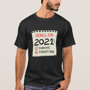 Camiseta objetivos das resoluções de anos novos engraçados