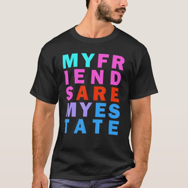 Camiseta Objetivos de Amizade Cota Inspirativa Arco-Íris (Frente)