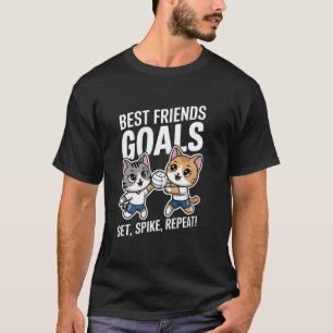 Camiseta Objetivos de Esquadrão de Volei - Melhores Amigas