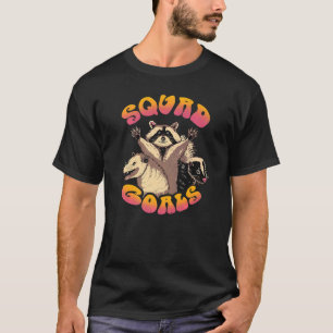 Camiseta Objetivos de Esquadrão Proibidos de Gatos Raccoons