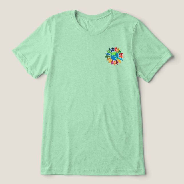 Camiseta Objetivos de sustentabilidade para o impacto diári (Design frontal)