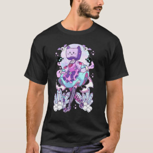 Camiseta Objeto Cabeça Tv Cosplay Pastel Gótico Neko Cat Cr