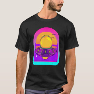 Camiseta Objeto Voador Não Identificado de Vaporwave Sci Fi