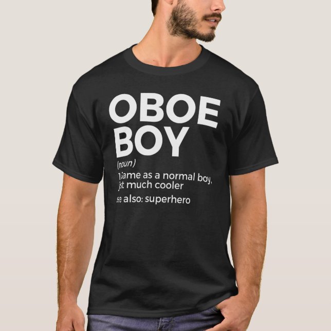 Camiseta Oboe Boy Definition Oboe Player 1 (Frente)