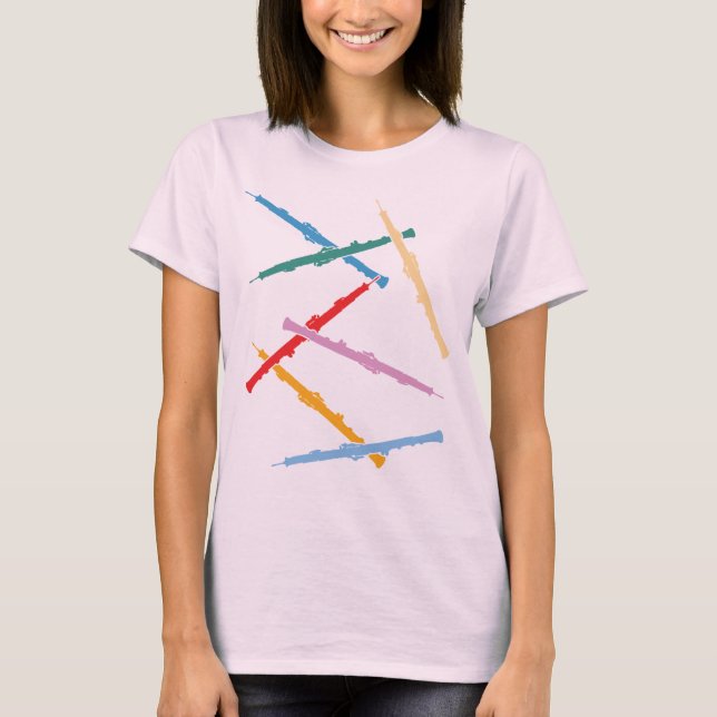 Camiseta Oboés Coloridos (Frente)