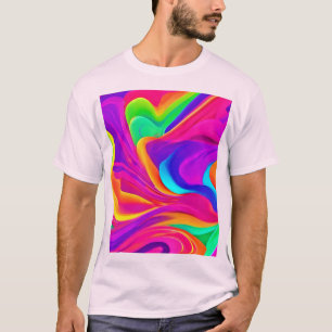 Camiseta Obra de Arte Abstrata Colorida