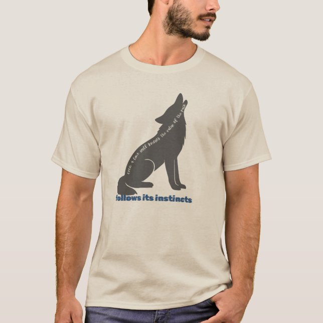 Camiseta obra de arte de lobo (Frente)