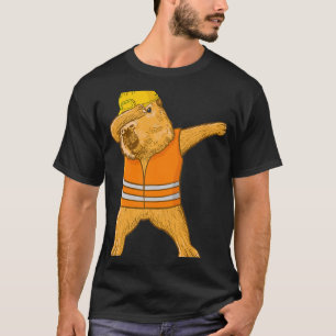 Camiseta Obras da Capybara Lover Dabbing Capybara
