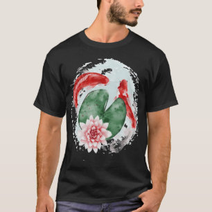 Camiseta Obras de arte japonesas de peixes Koi