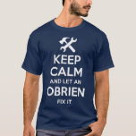 Camiseta OBRIEN Funny Surname Birthday Family Tree Gift<br><div class="desc">OBRIEN Funny Surname Birthday Family Tree Gift Verifique nossa seleção de camisa para o melhor em peças únicas ou personalizadas feitas à mão de nossos compras de roupas.</div>