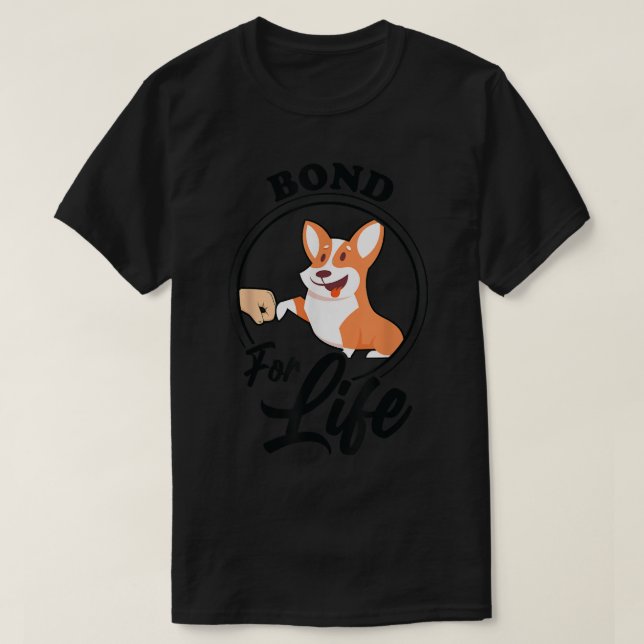 Camiseta Obrigação de vida do Pai Corgi (Frente do Design)