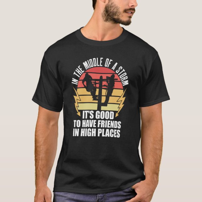 Camiseta Obrigado A Lineman Cita Electrical Lineman Electri (Frente)