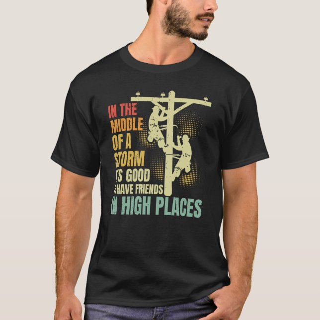 Camiseta Obrigado A Lineman Cita Electrical Lineman Electri (Frente)