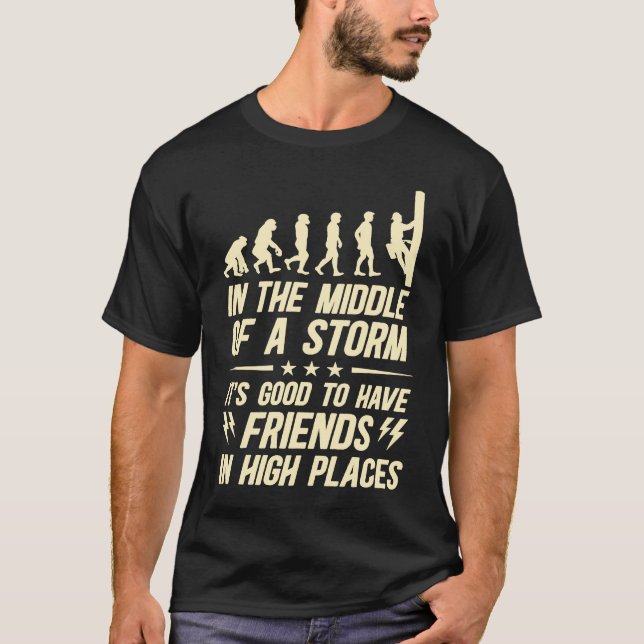 Camiseta Obrigado A Lineman Cita Electrical Lineman Electri (Frente)