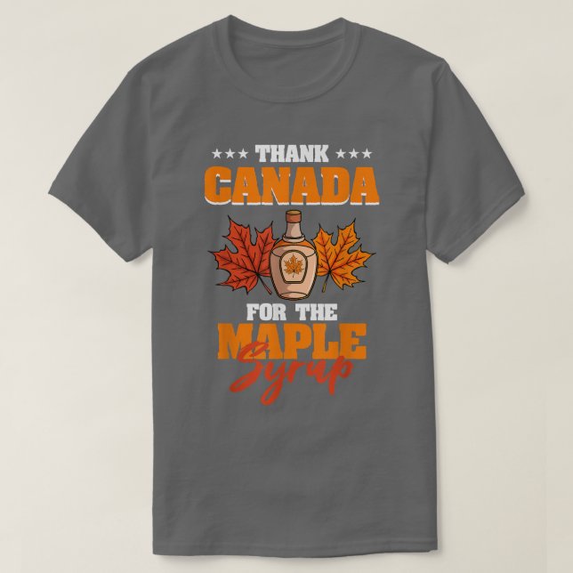 Camiseta Obrigado Canadá Para O Xarope De Maple (Frente do Design)