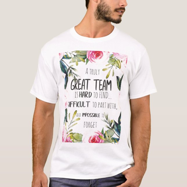 Camiseta obrigado da Equipe do excelente você oferece uma c (Frente)