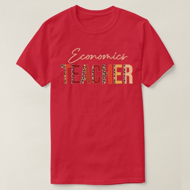 Camiseta Obrigado de Leopardo de Professores de Economia Qu (Frente do Design)