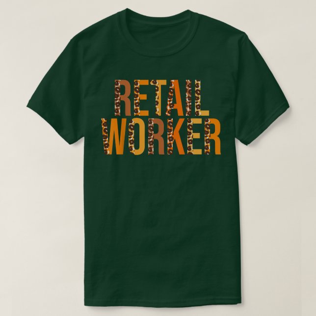Camiseta Obrigado de outono da Cama de Leopardo do Trabalha (Frente do Design)
