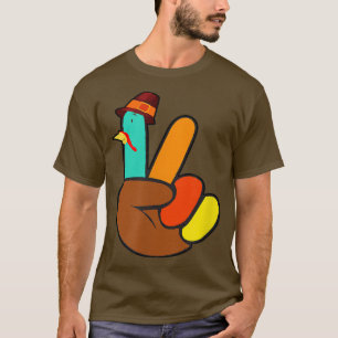 Camiseta Obrigado de Sinais de Mão de Paz para a Turquia de