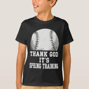 Camiseta Obrigado Deus, é o Primavera a treinar Baseball na