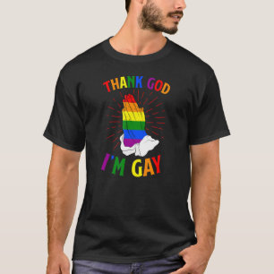 Camiseta Obrigado Deus, eu sou a Gay Lgbtq, Igreja Cristã O
