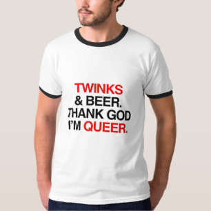 Camiseta Obrigado deus I'm queer (macho)