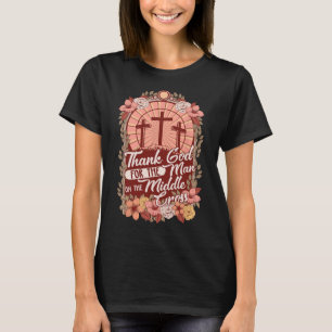 Camiseta Obrigado Deus Pelo Homem Na Cruz Média