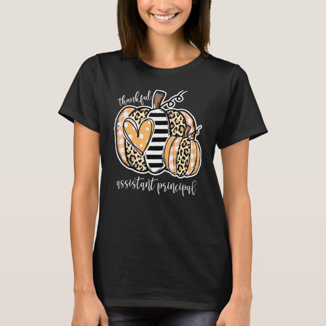 Camiseta Obrigado do Assistente Principal Leopard Pumpkin (Frente)