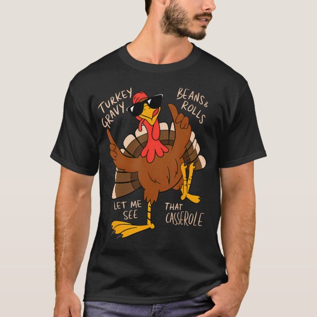 Camiseta Obrigado Engraçado De Turcos E Rolls De Casserole  (Frente)