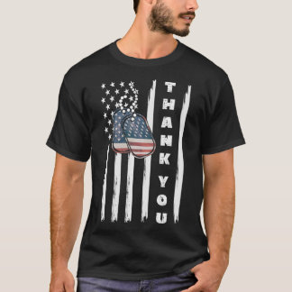 Camiseta Obrigado EUA Flag por Veterans Day Sweet