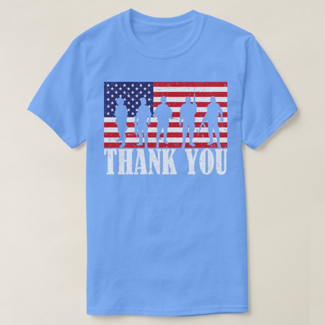 Camiseta Obrigado Feliz Dia dos Patriotas (Frente do Design)