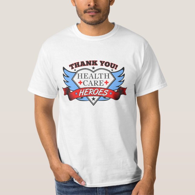 Camiseta Obrigado Heroes do Health Care (Frente)