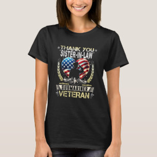 Camiseta Obrigado Irmã em Direito Submarinheiro Veterano Ba